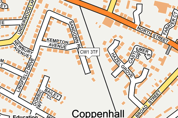 CW1 3TF map - OS OpenMap – Local (Ordnance Survey)