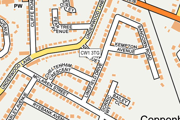 CW1 3TG map - OS OpenMap – Local (Ordnance Survey)