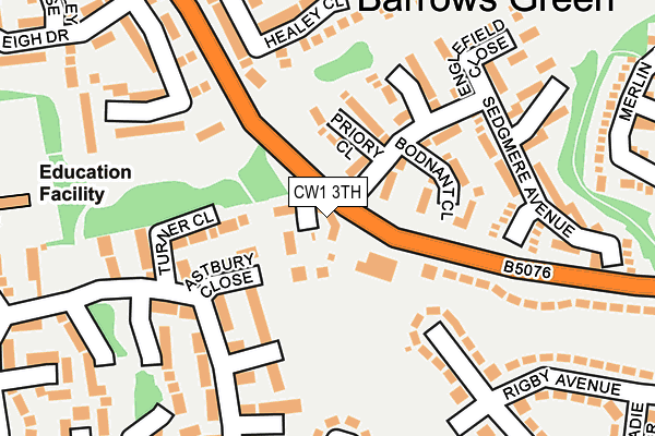 CW1 3TH map - OS OpenMap – Local (Ordnance Survey)