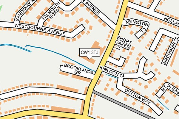 CW1 3TJ map - OS OpenMap – Local (Ordnance Survey)