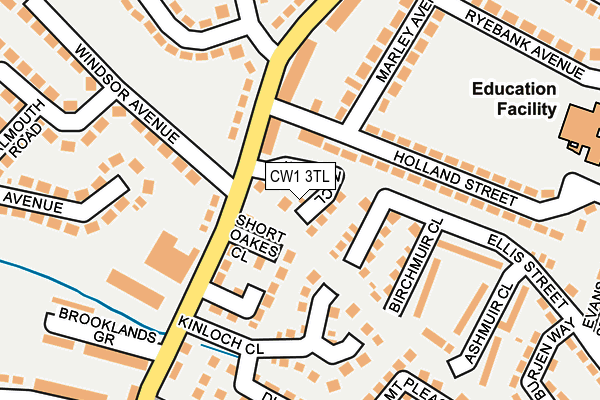 CW1 3TL map - OS OpenMap – Local (Ordnance Survey)