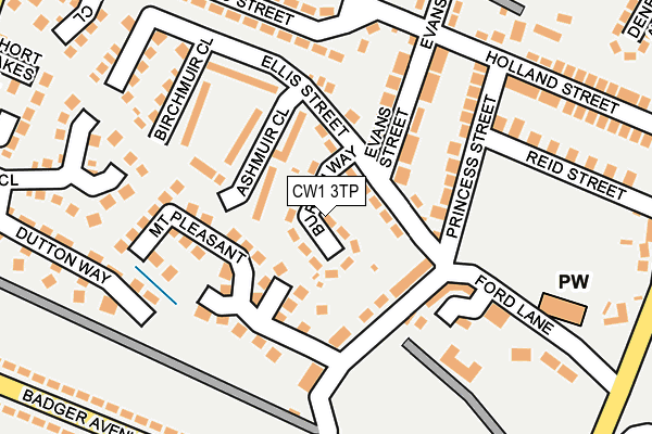 CW1 3TP map - OS OpenMap – Local (Ordnance Survey)