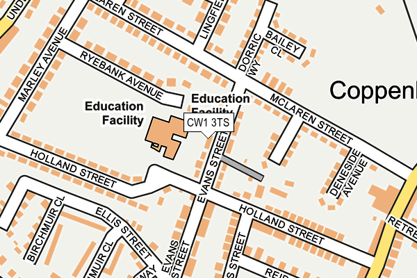 CW1 3TS map - OS OpenMap – Local (Ordnance Survey)