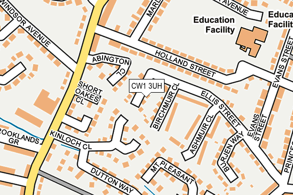 CW1 3UH map - OS OpenMap – Local (Ordnance Survey)