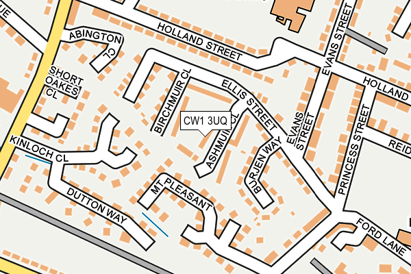 CW1 3UQ map - OS OpenMap – Local (Ordnance Survey)
