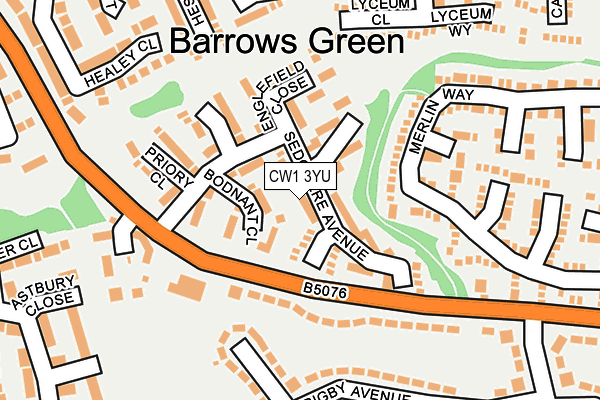 CW1 3YU map - OS OpenMap – Local (Ordnance Survey)