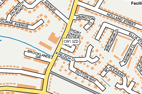 CW1 3ZD map - OS OpenMap – Local (Ordnance Survey)