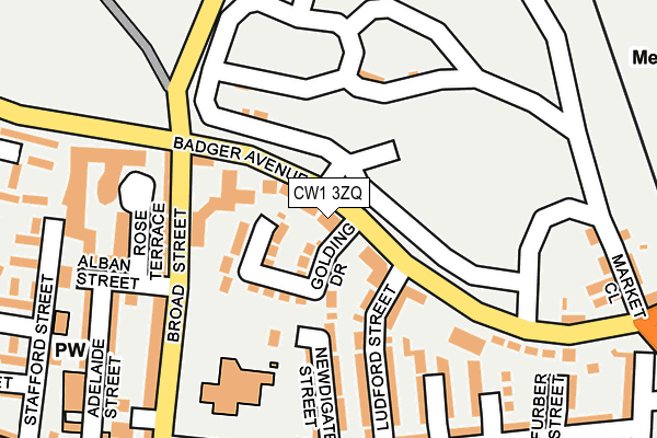 CW1 3ZQ map - OS OpenMap – Local (Ordnance Survey)