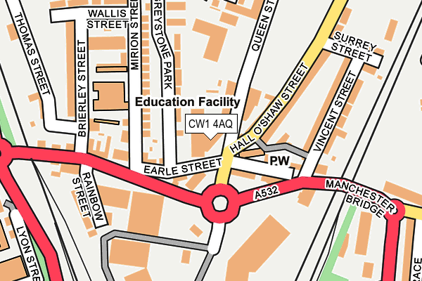 CW1 4AQ map - OS OpenMap – Local (Ordnance Survey)