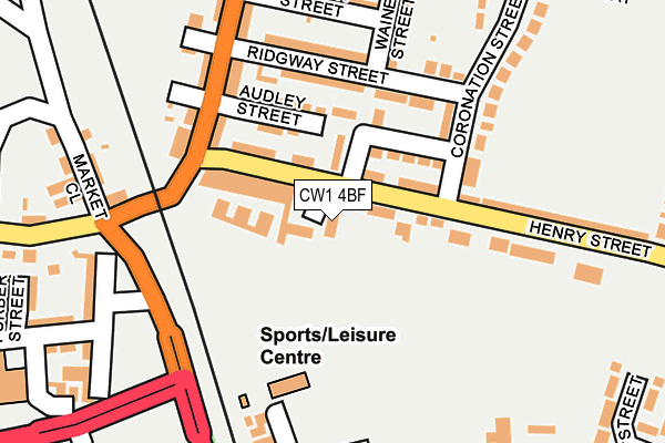 CW1 4BF map - OS OpenMap – Local (Ordnance Survey)