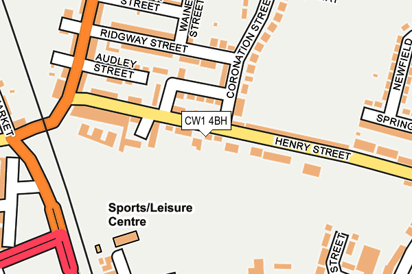 CW1 4BH map - OS OpenMap – Local (Ordnance Survey)