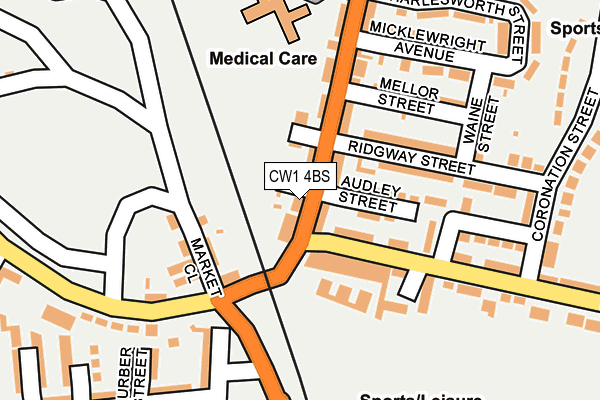 CW1 4BS map - OS OpenMap – Local (Ordnance Survey)