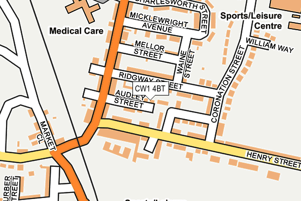 CW1 4BT map - OS OpenMap – Local (Ordnance Survey)