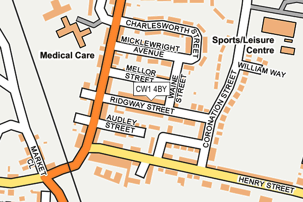 CW1 4BY map - OS OpenMap – Local (Ordnance Survey)