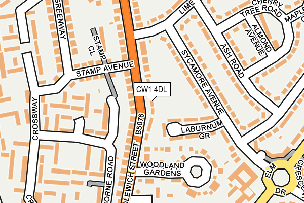 CW1 4DL map - OS OpenMap – Local (Ordnance Survey)
