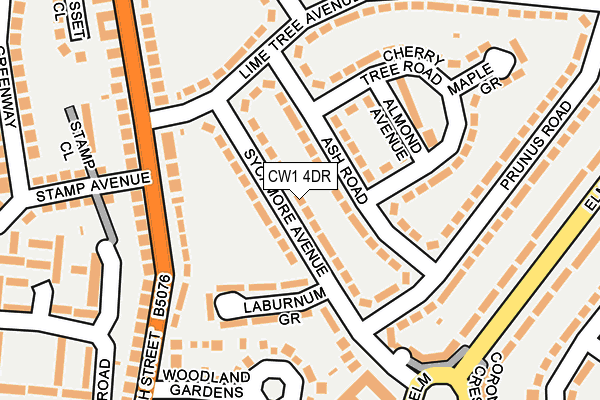 CW1 4DR map - OS OpenMap – Local (Ordnance Survey)