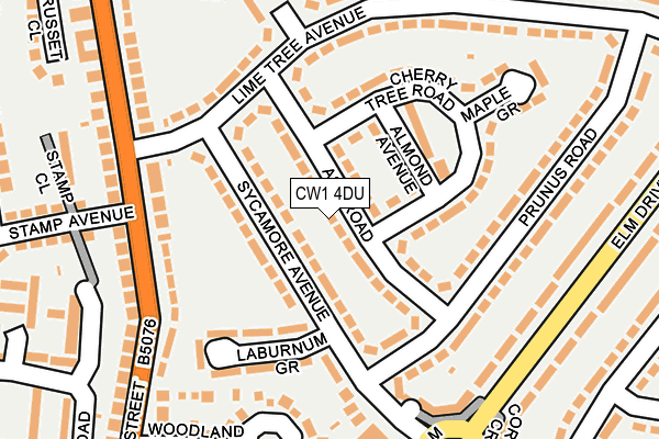 CW1 4DU map - OS OpenMap – Local (Ordnance Survey)