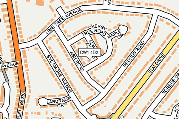 CW1 4DX map - OS OpenMap – Local (Ordnance Survey)