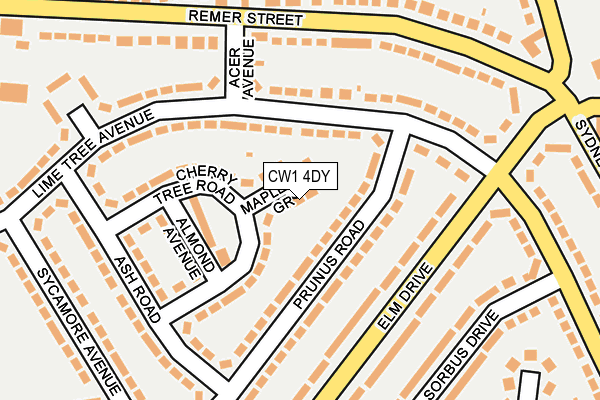 CW1 4DY map - OS OpenMap – Local (Ordnance Survey)