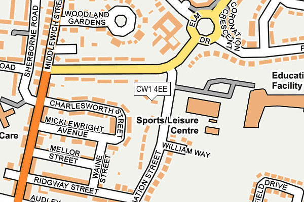 CW1 4EE map - OS OpenMap – Local (Ordnance Survey)