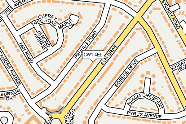 CW1 4EL map - OS OpenMap – Local (Ordnance Survey)