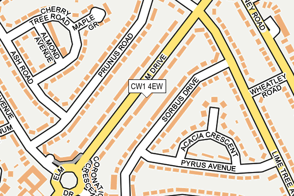 CW1 4EW map - OS OpenMap – Local (Ordnance Survey)