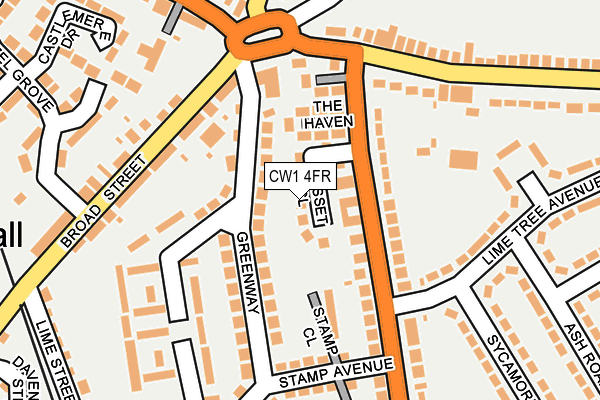 CW1 4FR map - OS OpenMap – Local (Ordnance Survey)
