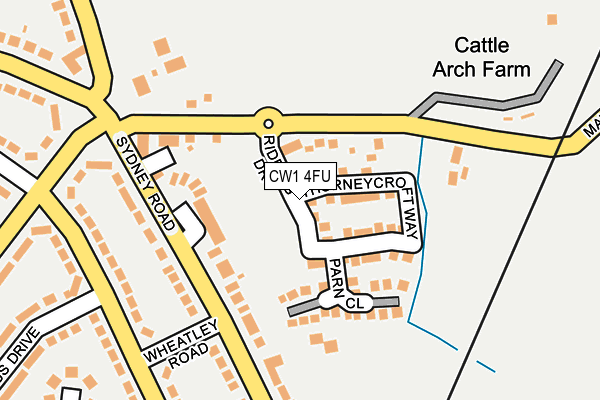 CW1 4FU map - OS OpenMap – Local (Ordnance Survey)