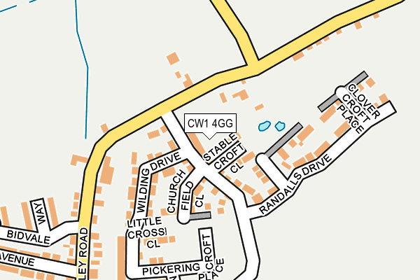 CW1 4GG map - OS OpenMap – Local (Ordnance Survey)