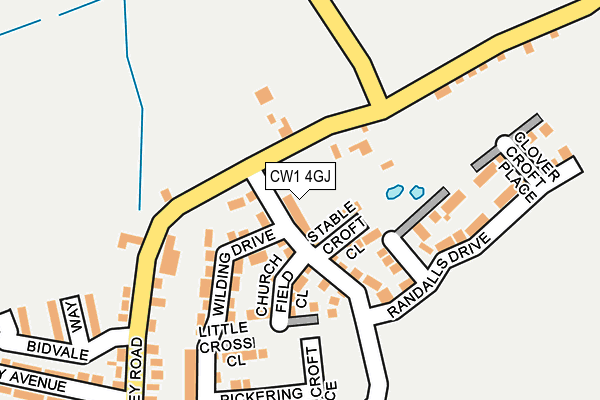 CW1 4GJ map - OS OpenMap – Local (Ordnance Survey)