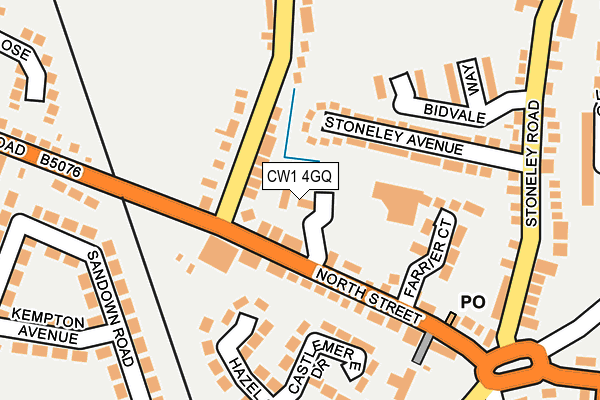 CW1 4GQ map - OS OpenMap – Local (Ordnance Survey)