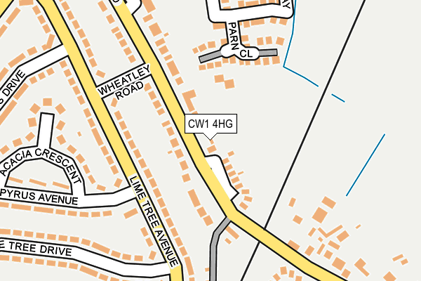 CW1 4HG map - OS OpenMap – Local (Ordnance Survey)