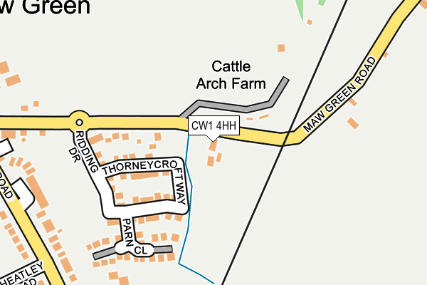 CW1 4HH map - OS OpenMap – Local (Ordnance Survey)