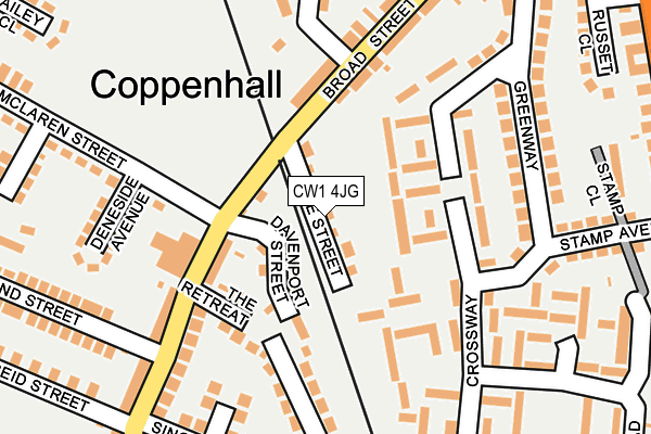 CW1 4JG map - OS OpenMap – Local (Ordnance Survey)