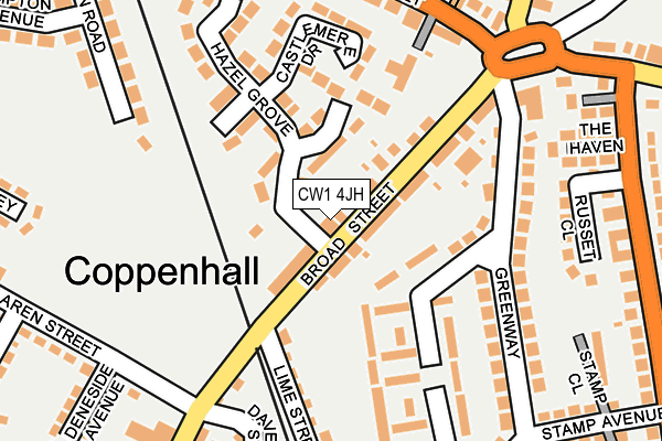 CW1 4JH map - OS OpenMap – Local (Ordnance Survey)