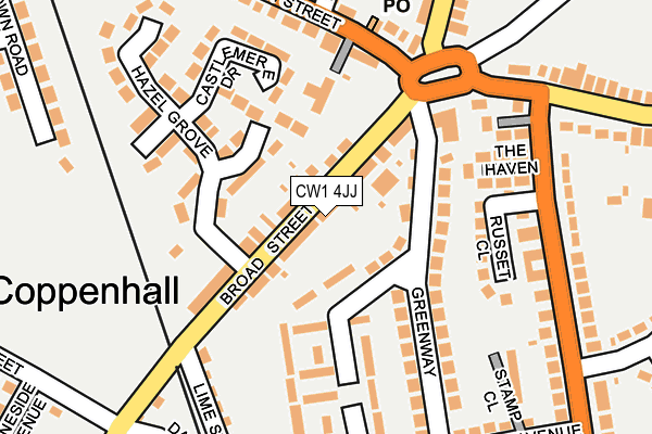 CW1 4JJ map - OS OpenMap – Local (Ordnance Survey)