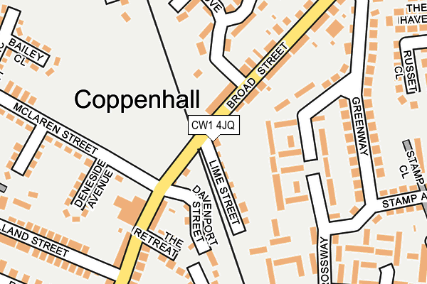 CW1 4JQ map - OS OpenMap – Local (Ordnance Survey)