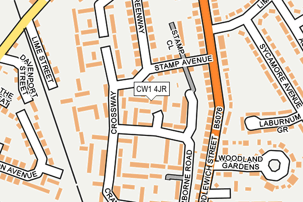 CW1 4JR map - OS OpenMap – Local (Ordnance Survey)