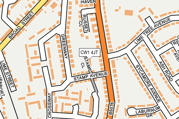 CW1 4JT map - OS OpenMap – Local (Ordnance Survey)