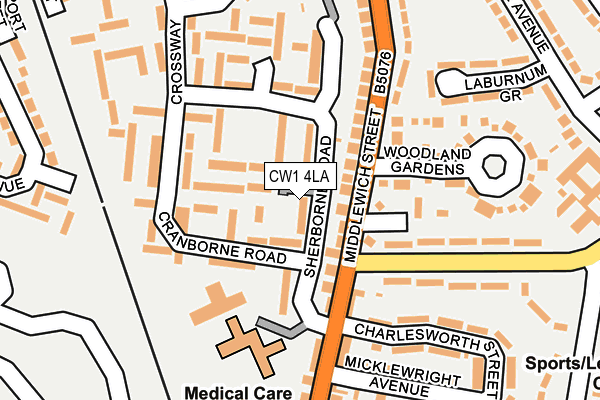 CW1 4LA map - OS OpenMap – Local (Ordnance Survey)