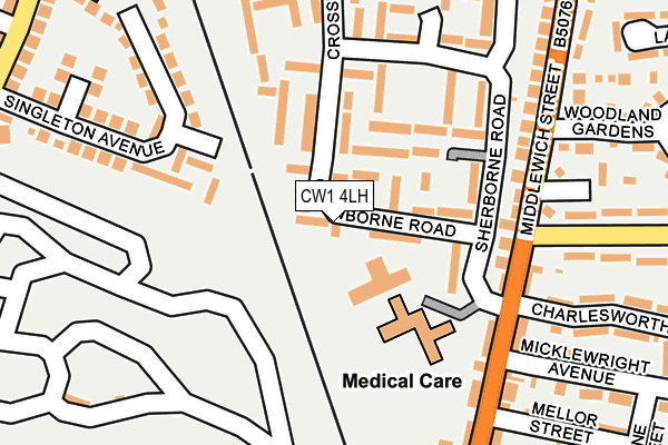 CW1 4LH map - OS OpenMap – Local (Ordnance Survey)