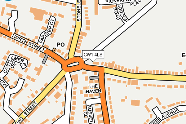 CW1 4LS map - OS OpenMap – Local (Ordnance Survey)
