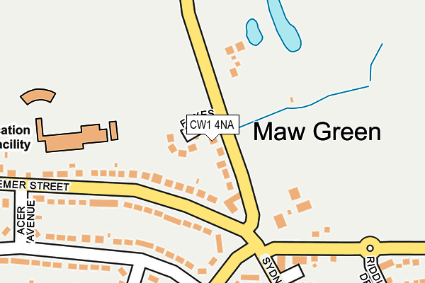 CW1 4NA map - OS OpenMap – Local (Ordnance Survey)