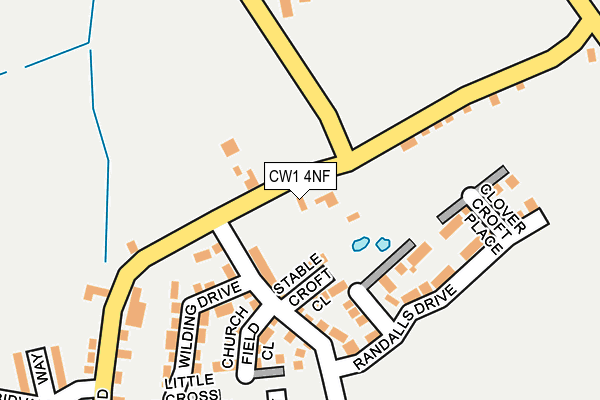 CW1 4NF map - OS OpenMap – Local (Ordnance Survey)