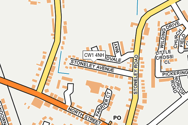 CW1 4NH map - OS OpenMap – Local (Ordnance Survey)