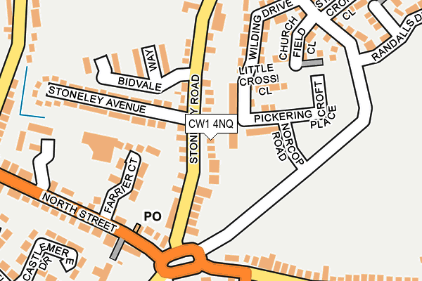 CW1 4NQ map - OS OpenMap – Local (Ordnance Survey)