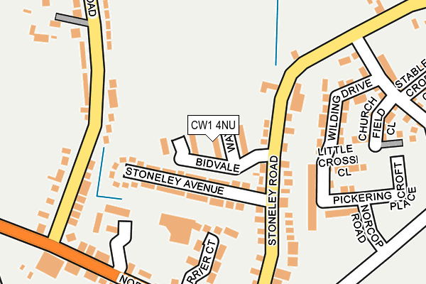 CW1 4NU map - OS OpenMap – Local (Ordnance Survey)