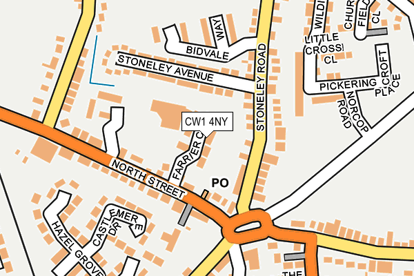 CW1 4NY map - OS OpenMap – Local (Ordnance Survey)