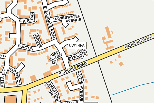 CW1 4PA map - OS OpenMap – Local (Ordnance Survey)
