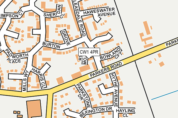 CW1 4PR map - OS OpenMap – Local (Ordnance Survey)